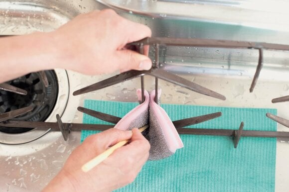 ステンレス繊維で五徳とグリル