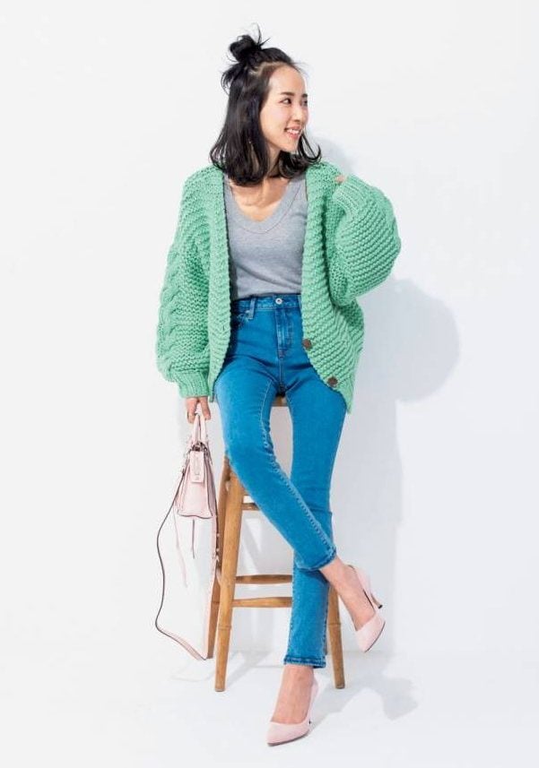 ミントグリーンなら着るだけでこなれ感が