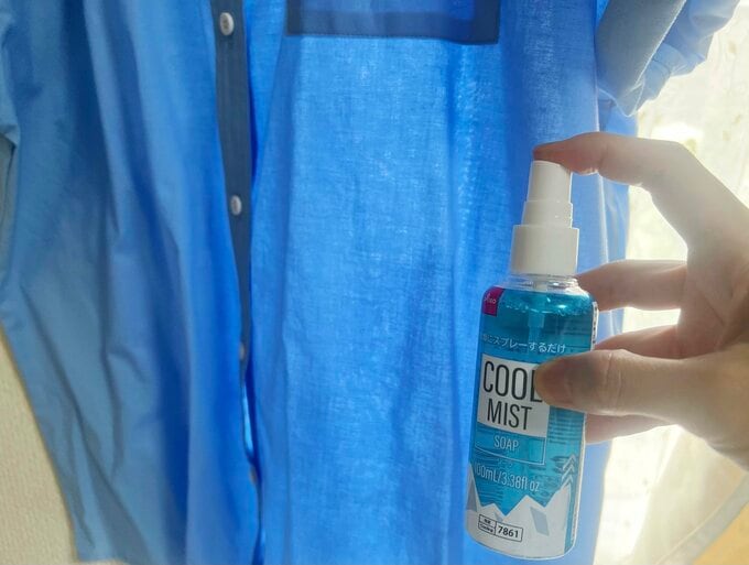 衣類にふきかける