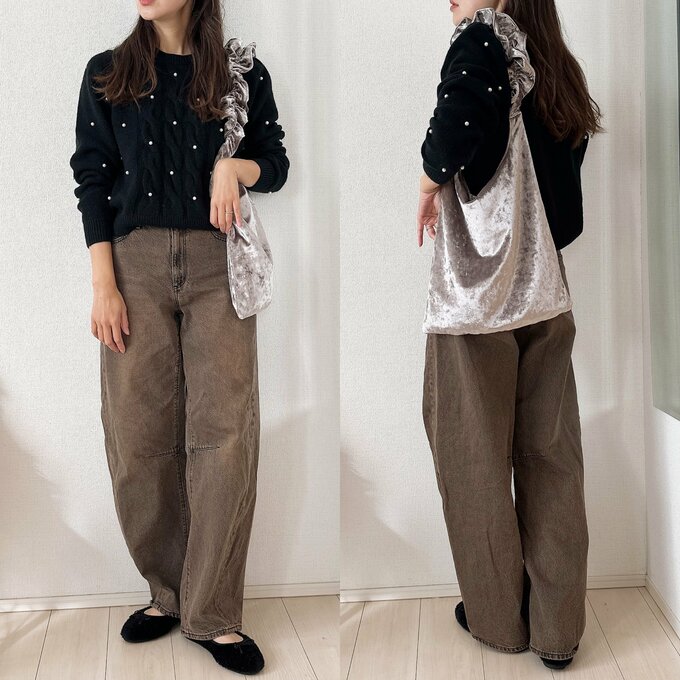 年末の買い出しコーデ