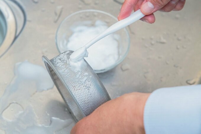 歯ブラシと重曹