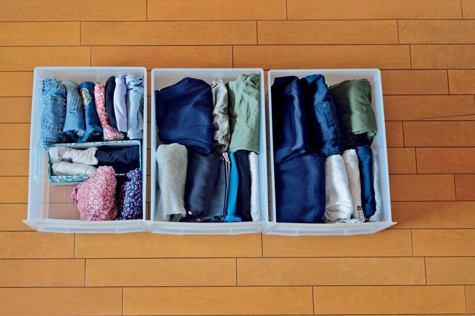 服を収納した様子