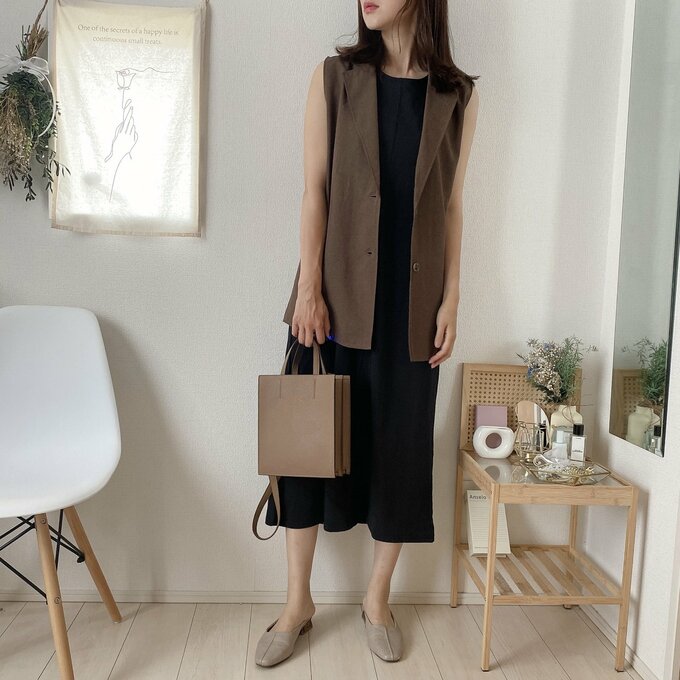 ジレと合わせてトレンド感たっぷり