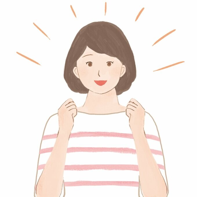 笑顔の女性のイラスト