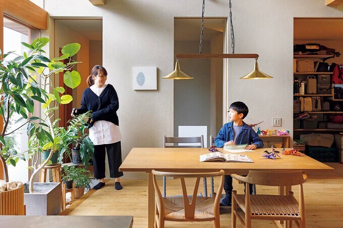 自然を感じる庭+土間テラス