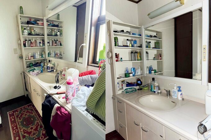 洗面所(左)Berore→(右)After