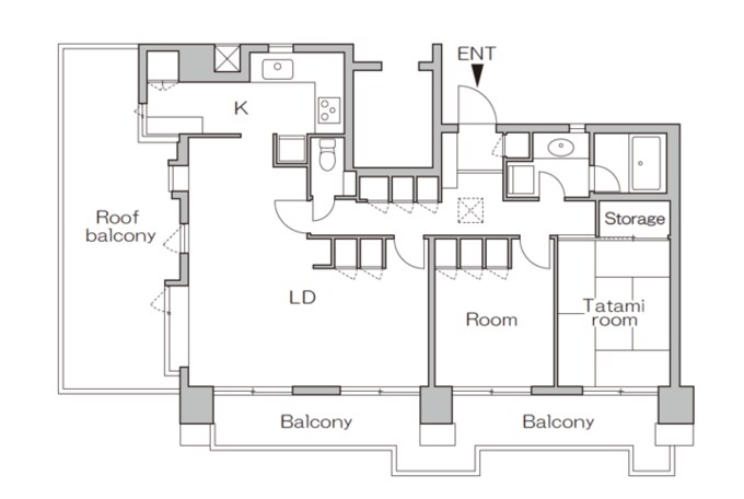 リノベーション前の間取り図