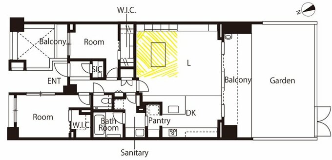 リノベーション後の間取り図