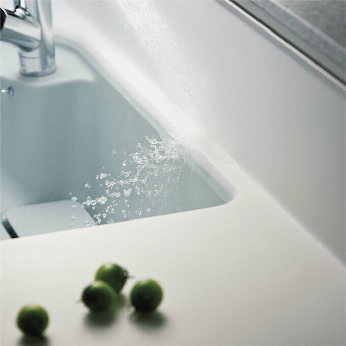 人造大理石のワークトップ