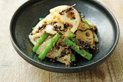 笠原将弘さんの秋副菜「レンコンの塩昆布マスタードあえ」レシピ。シャキっと食感×ピリッと風味が最高
