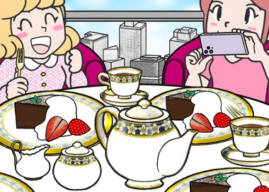 ガトーショコラで「ヌン活」…何かが違う？5つ見つけたらエラい間違い探し