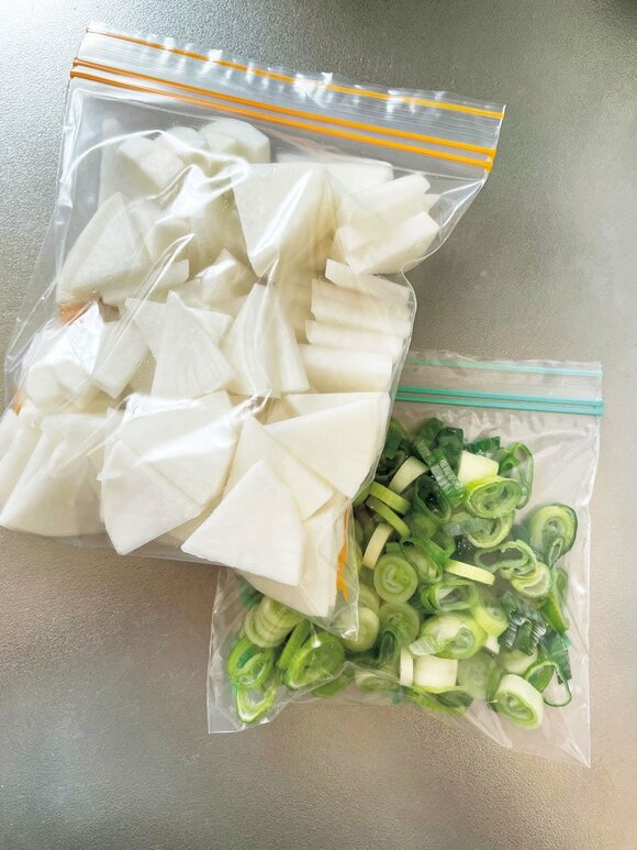 ジップロックに野菜