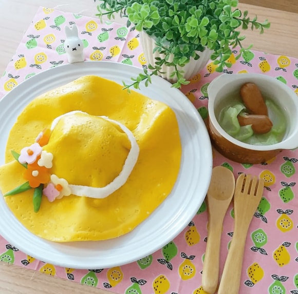 かわいすぎる帽子オムライス