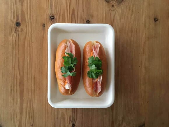 お好みの量のパクチーをのせたらできあがり！