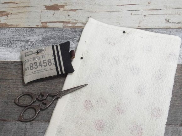 タオルを半分にカット