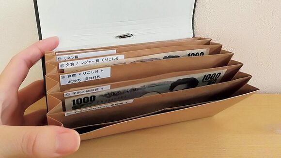 項目別レシートホルダー開いたところ