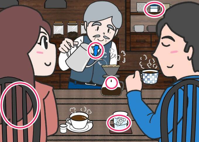 喫茶店間違い探し答え