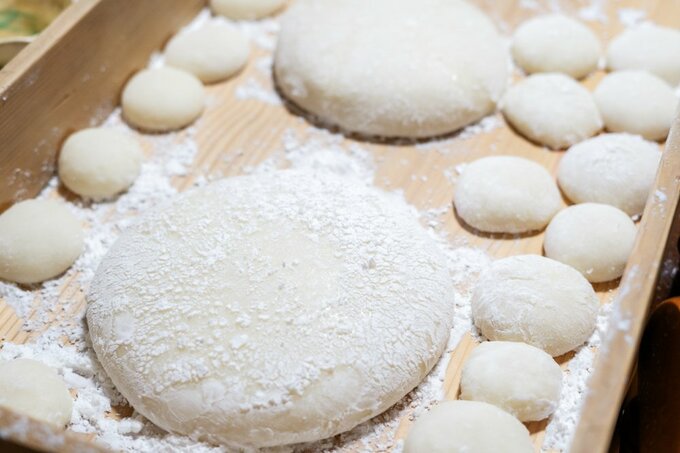 さまざまな大きさのもち