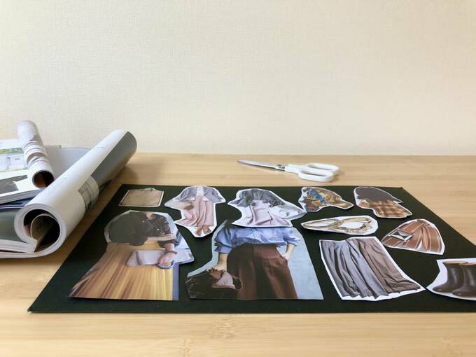 服の写真を切り貼り