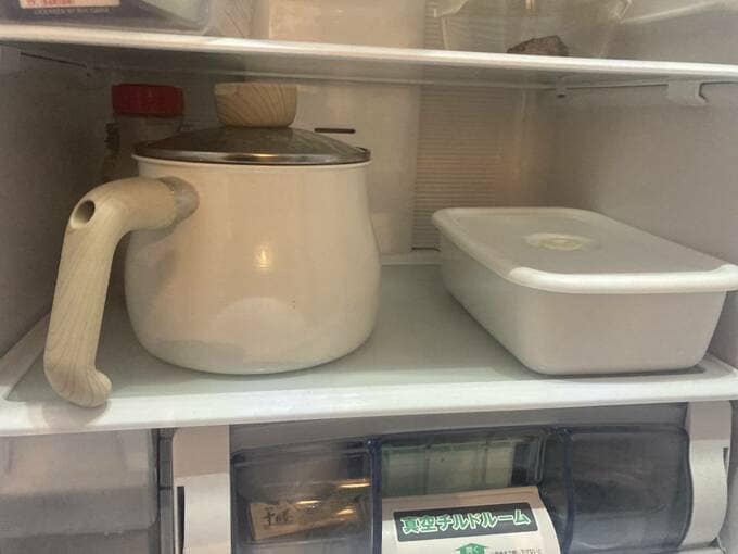 冷蔵庫の中でも場所を取らず、すっきり収納