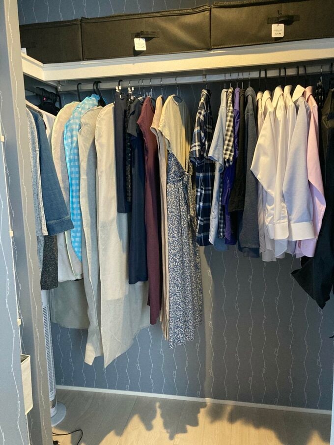 2階寝室内のウォークインクローゼット