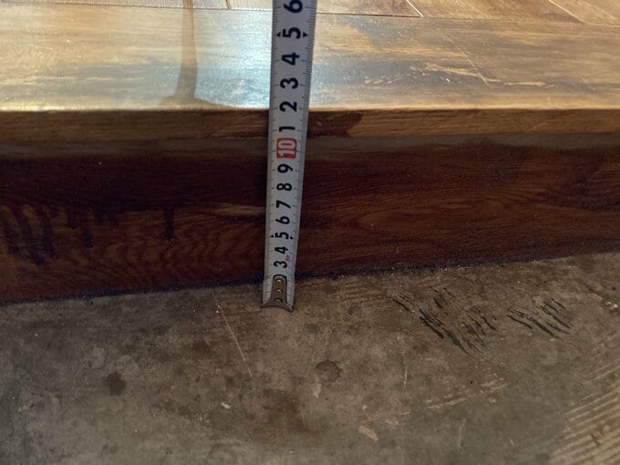 床上げ分の高さ