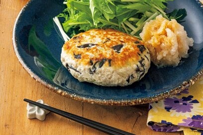腸活食材キクラゲ入り「豆腐ハンバーグ」。お腹にも美容にもうれしい