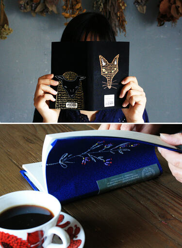 ステッチカラーブックカバー