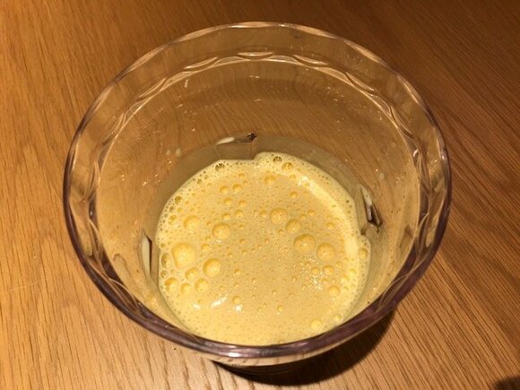 1分間泡立てたらこんなことに。