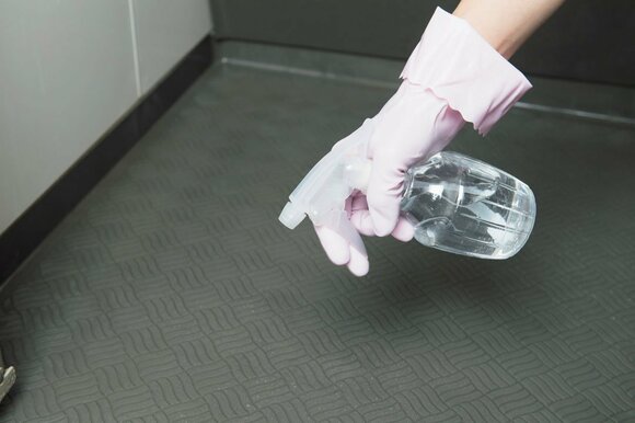 クエン酸スプレーをかける