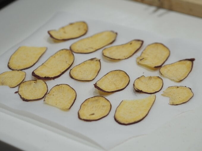 サツマイモを電子レンジで加熱