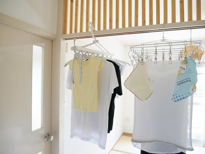 洗濯は部屋干しに