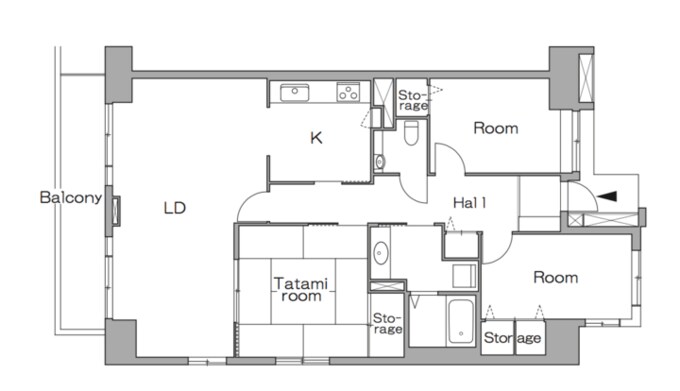 リノベーション前の間取り図