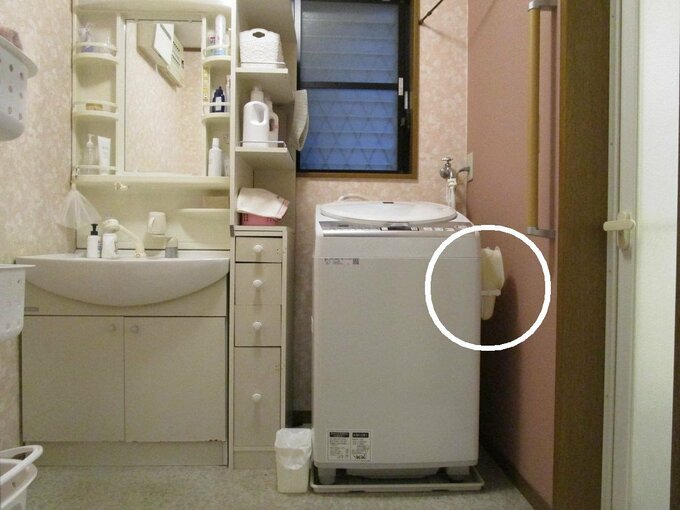 洗面台フック収納