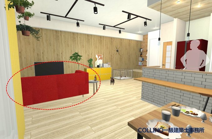 背もたれがあるデザインのソファ