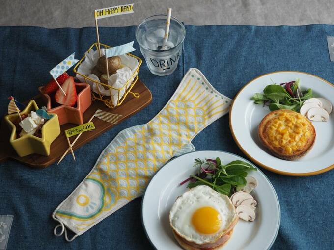 キーアイテムの差し色をそろえる