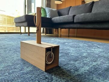 「ニトリ」で見つけて満足したカーペットクリーナー。出しっぱなしでもおしゃれに見える