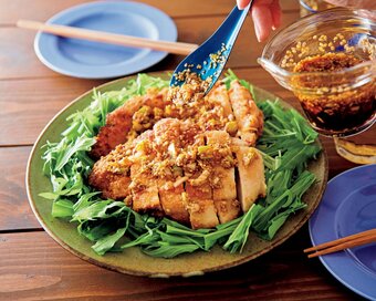 鶏胸肉もジューシーに。揚げ焼きジャンボ油淋鶏