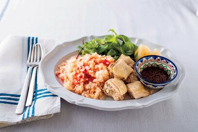 ごろごろチキンの炊飯器ピラフ。ワンプレートご飯が一度に完成！