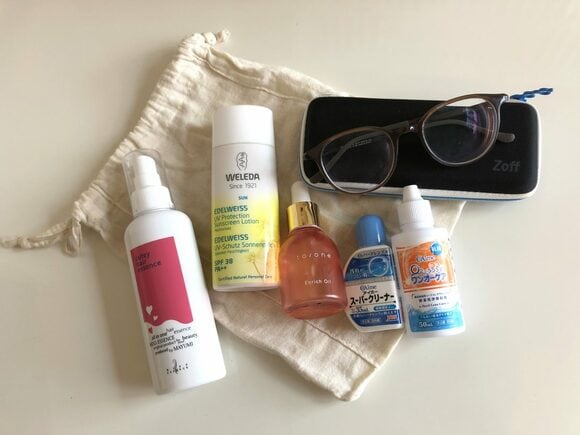 就寝時や翌朝必ず使うものをひとまとめに