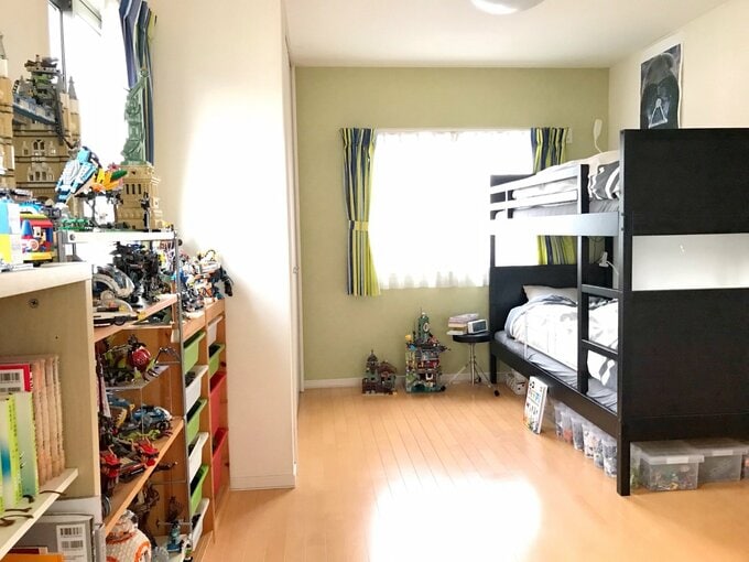 二段ベッドのある、大木邸の子ども部屋