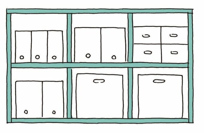 中身を隠して、見た目すっきり重視