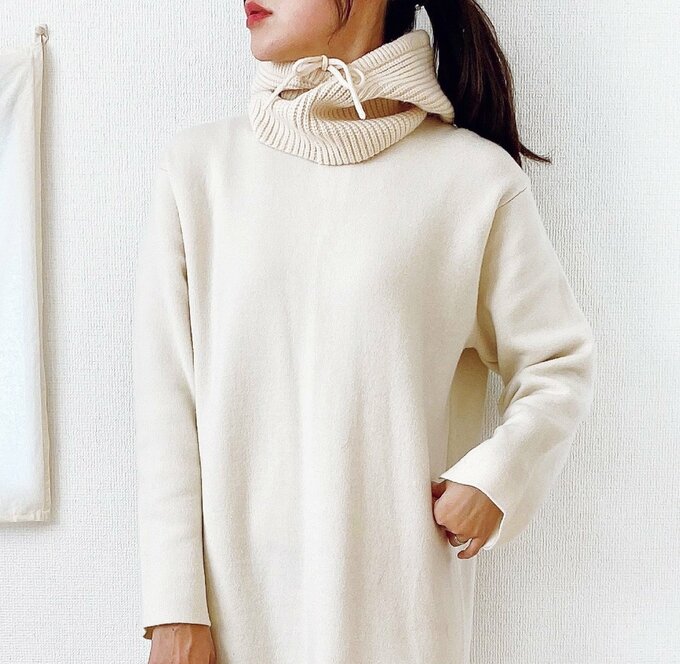 ワントーンバラクラバコーデ