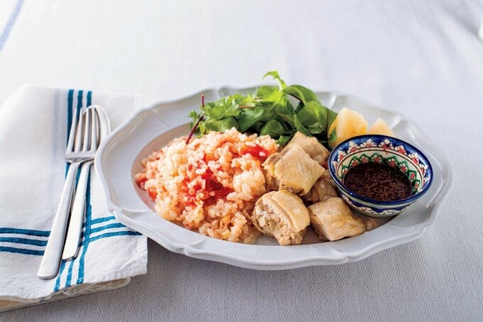 チキンとトマトのピラフ