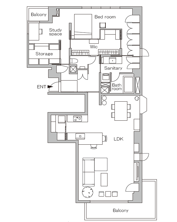 リノベーション後の間取図