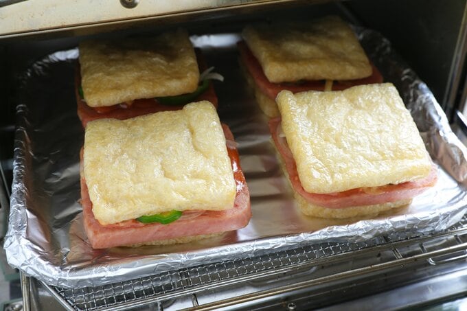 オーブントースターで焼く