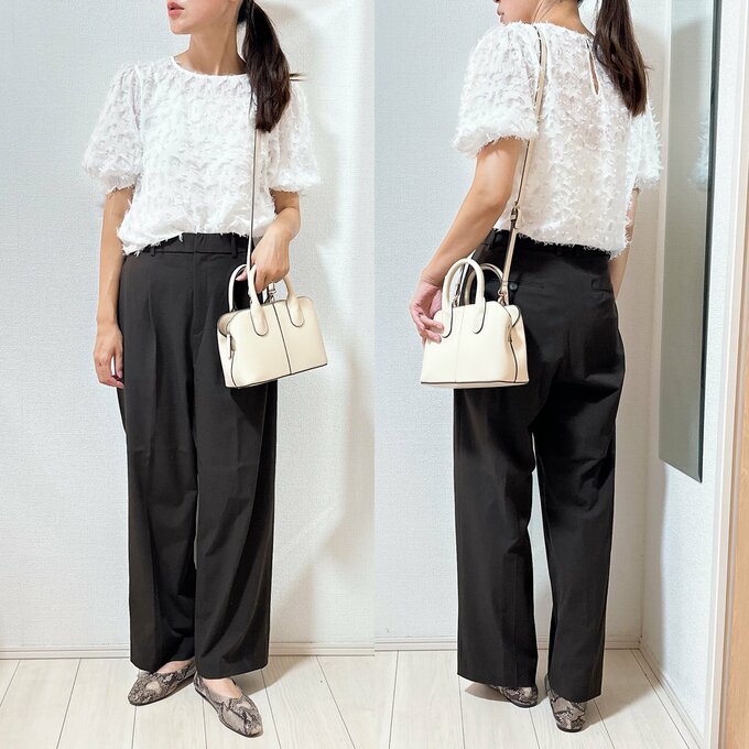 タックパンツ合わせ