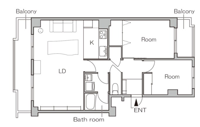 リノベーション後の間取り図