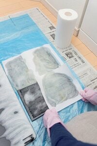 ペーパータオルで湿布し、20分ほどおく