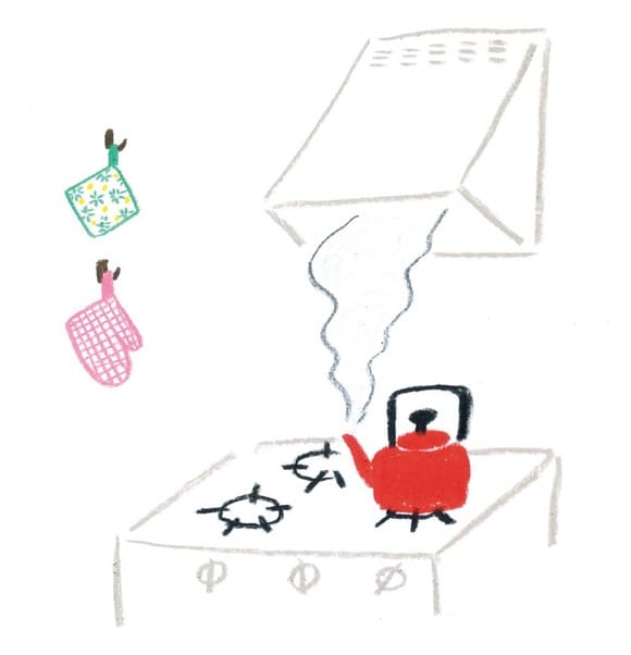 レンジフードの汚れはお湯を沸かして落とす